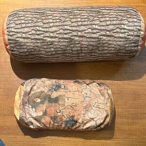 Kikkerland Wood Log/Bark Print Bolster and Eye Pillow